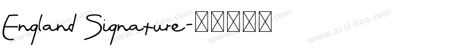 England Signature字体转换